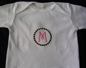 Personalized Baby Girl or Boy Gown Pajamas, Monogrammed, embroidery, Pima Cotton 3m
