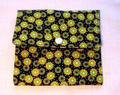 funky yellow  Mini wallet - Mini Pouch - Ready to Ship