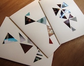 SUPER SALE - Abstract Triangle Composition - handmade photo cards (Set of 6)