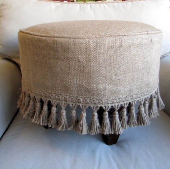 BURLAP Slipcovered Stool  ONLY 1 LEFT