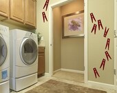 Clothespin Vinyl Wall Decal (set of TEN)