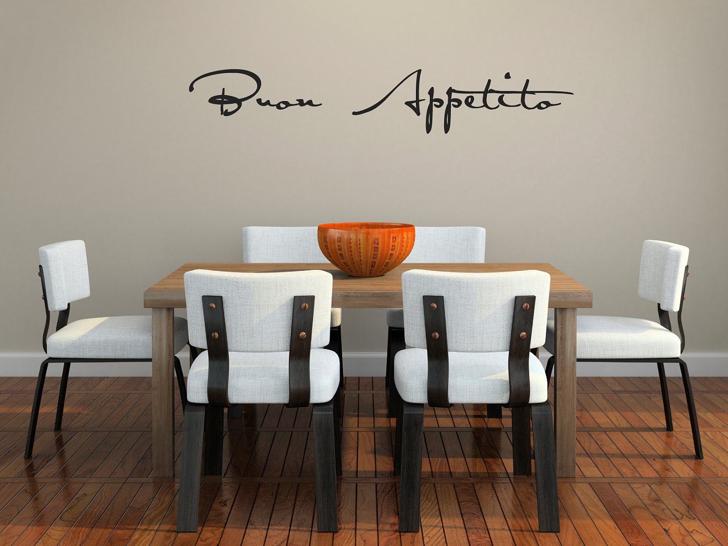 Buon Appetito Script Vinyl Wall Decal (large)