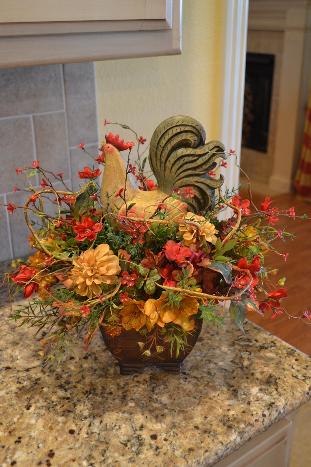 Colorful Rooster Arrangement