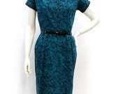 Vintage 1950s Cocktail Wiggle Dress