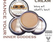 Mineral Makeup Highlighting Cream and Eye Shadow in WHISPER   Non-comedogenic mineral makeup multitasking for cheeks, eyes and brows