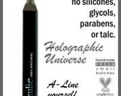 All Natural Mineral Cream Eye Shadow Pencil Gun Metal Gray with muticolored sparkles Organic ingredients Biodegradable packaging
