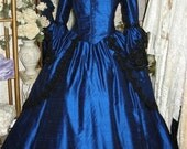 Gothic Silk Marie Antoinette Steampunk Gown Custom size and color