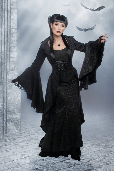 Stardust Gothic Fishtail Corset Wedding Set with Jacket Custom