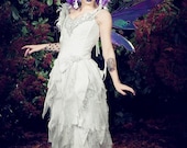 Shorter Fairy Fantasy Wedding Dress with Flowers Your Color and Size