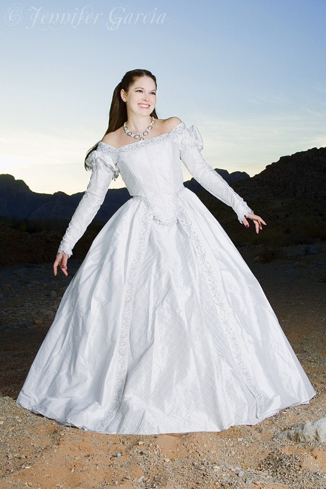 Elizabethan or Medieval Silk Wedding Gown Shakespeare in Love Custom