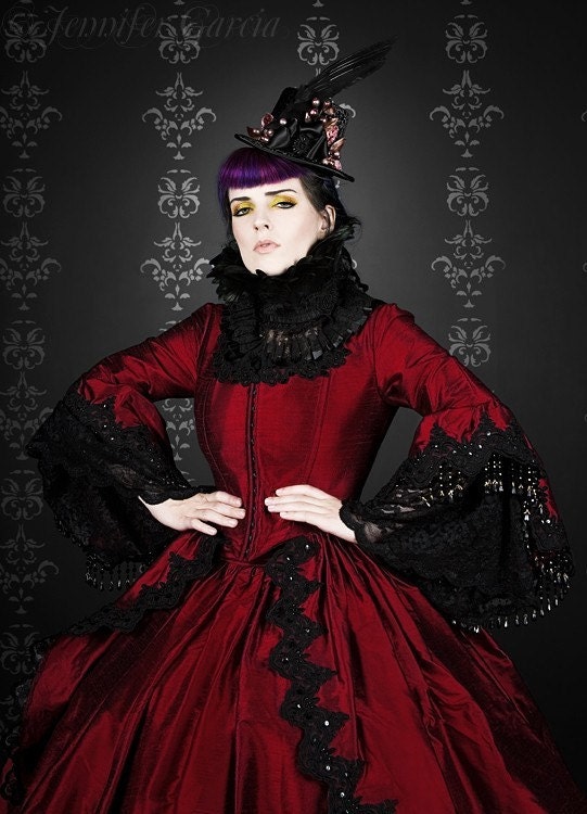 Gothic Silk Marie Antoinette Fantasy Gown Your Size Custom