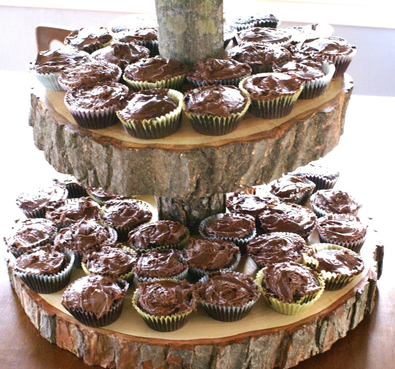 3 Tier Tree Slice Large Cupcake Stand
