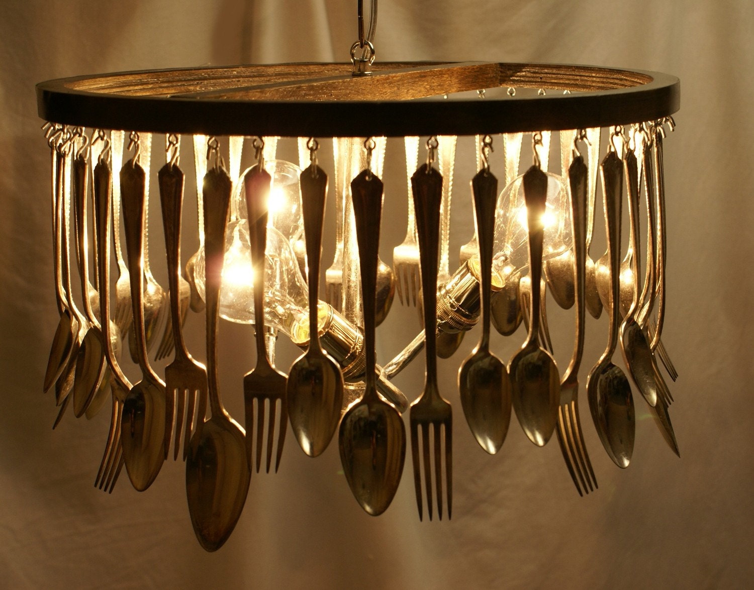Antique Silverware Chandelier