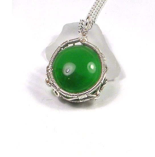 Caged Green Necklace