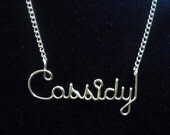 CUSTOM Silver Wire Name Necklace