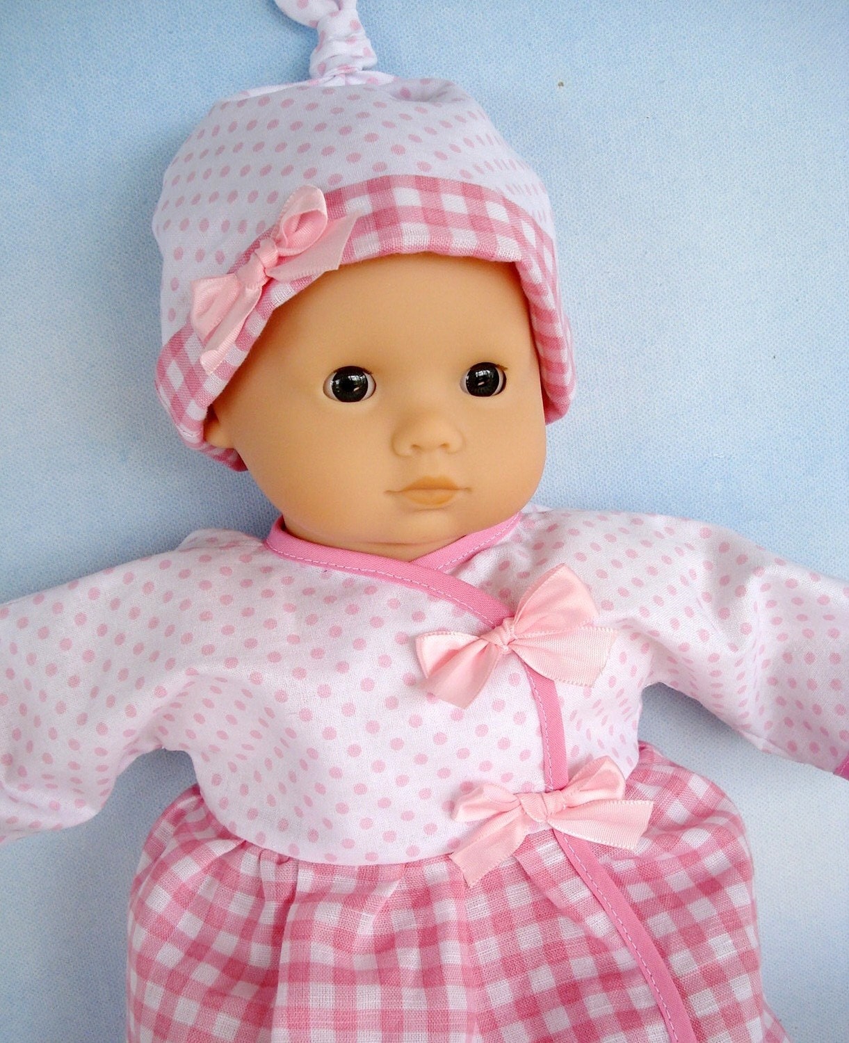Baby Doll Clothing Sewing Pattern -  Wrap Dress - Shirt, Pants and Knot Hat 15 Inch to 16 Inch Dolls - PDF e-Pattern