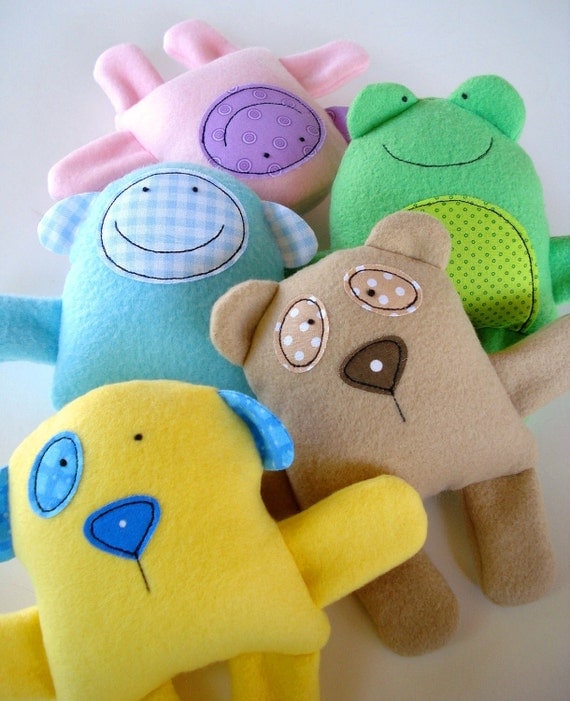 Toy Sewing Pattern - PDF ePATTERN for Baby Animal Softies