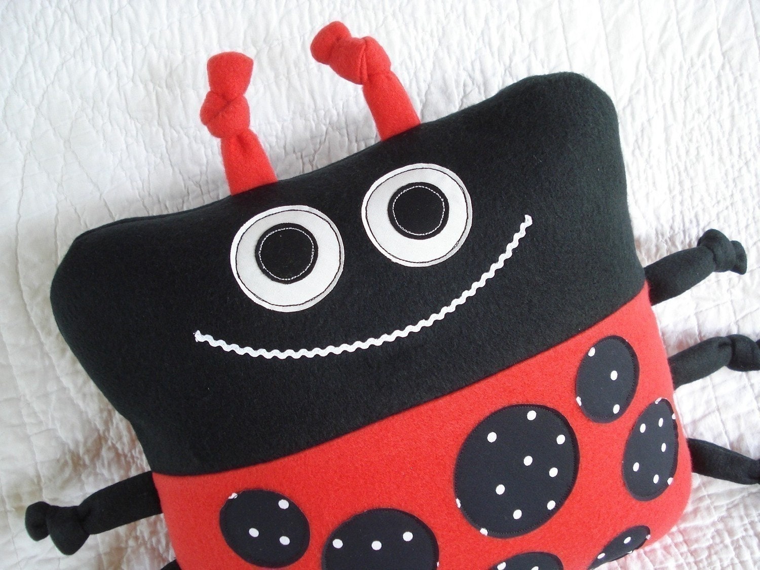 Toy Sewing Pattern - PDF ePATTERN for Beetle, Bee and Ladybug Pillows