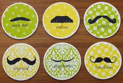 Moustache Coasters