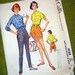 1950s Vintage Sewing Pattern - Women Sewing Pattern - Cigarette Pants - Shorts - Blouse - McCall's 4159