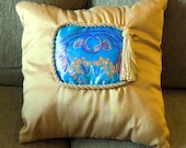 Decorative Pillow-silk, reverse applique