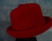 Ruby Red Felted Hat