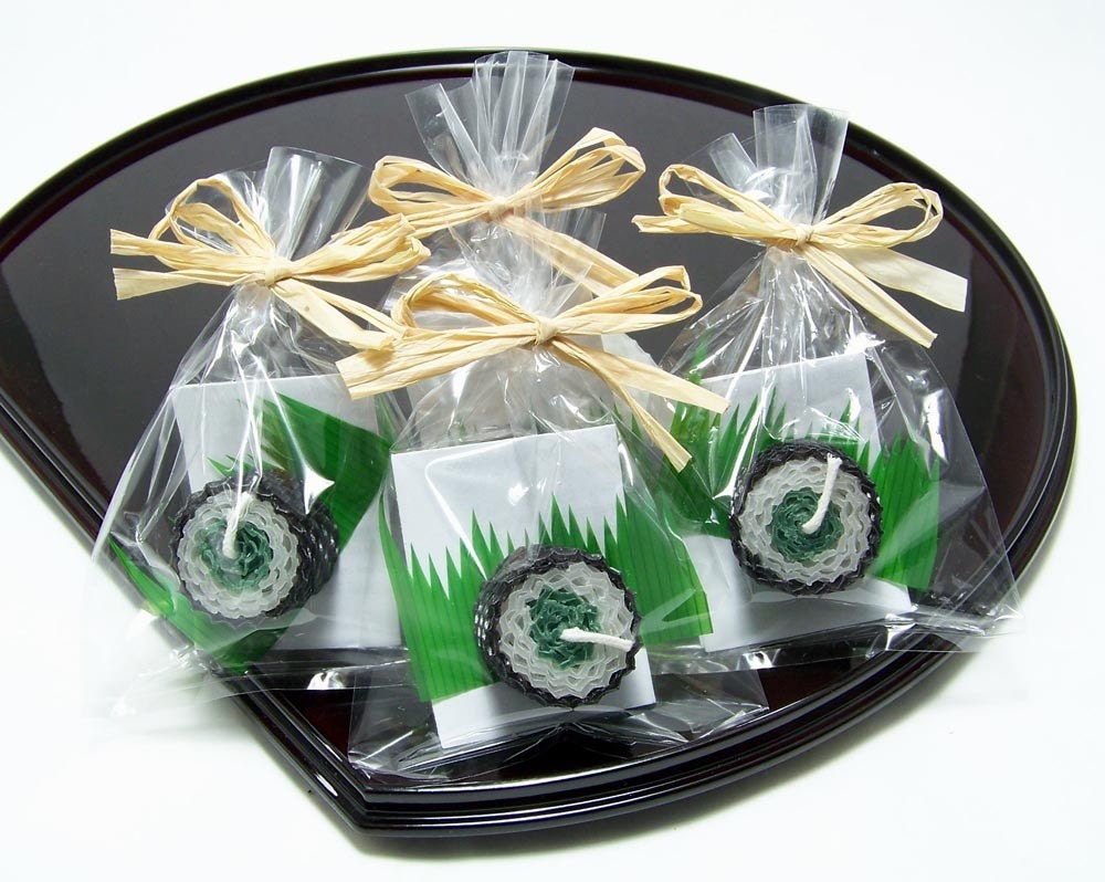 Green Spinach Sushi Japanese Favor Party Candle Beeswax Fake Faux Food Japan Gift