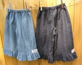 Perfect Denim Ruffle Pants or Capri-- Size 5- 8 years