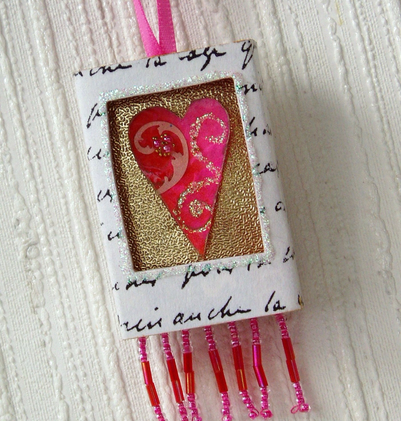 Matchbox Art - Pink Heart
