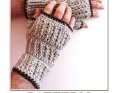 PATTERN Crochet Mittens COUNTRY man mitts  Instant pdf download