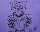 Girly Owl Custom Screeprinted Tshirts