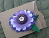 Purple Dahla alligator clip