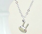 Bunny Rabbit Necklace, Baby Bunny, Small Charm Necklace