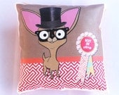 Chihuahua Top Hat Mini Cushion