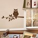 Owl on a Branch - Nursery Vinyl Wall Decal