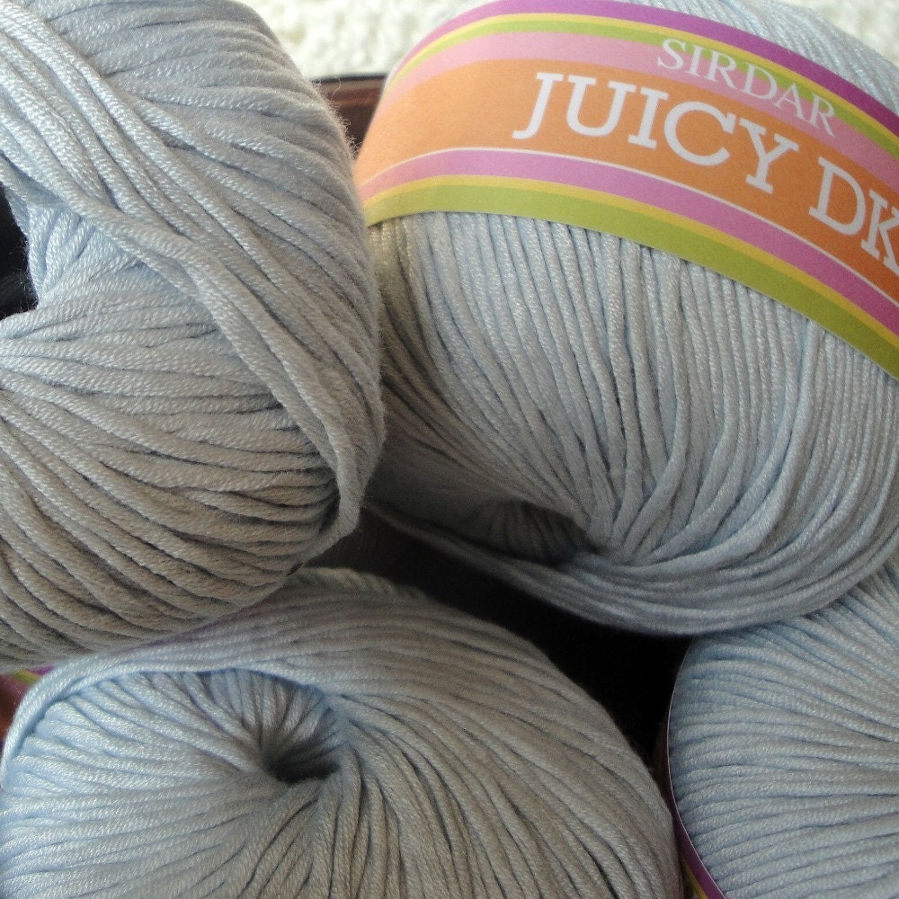 YARN CLEARANCE SALE Juicy Bamboo Cotton Blend Yarn by Sirdar in Foam Blue