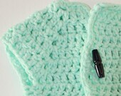 Handmade Mint Green Crochet Newborn Sweater - Mei-Mei - Diaper Shirt