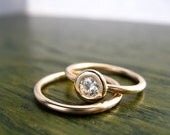 SALE  moissanite and 14kt set size 4.25