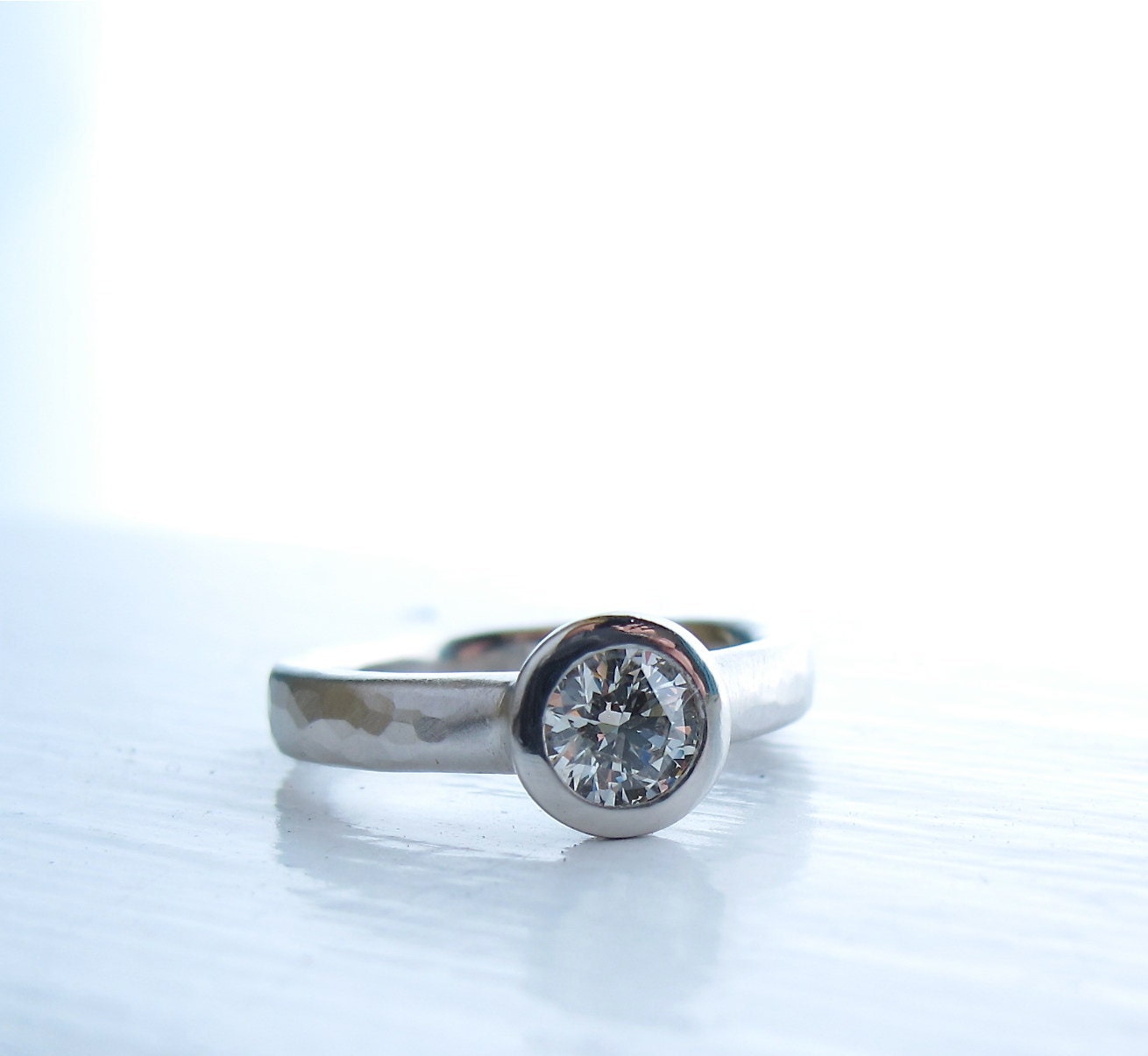 Platinum and Diamond All Weather  Engagement Ring