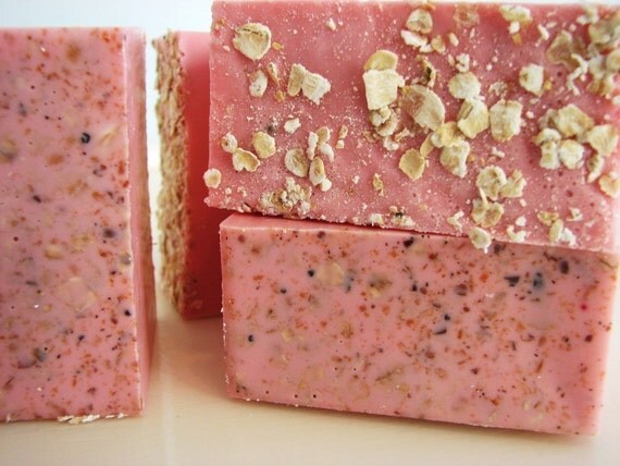 Grapefruit Orange Handmade Soap made with Coconut Milk, Grapefruit Oil and Oatmeal