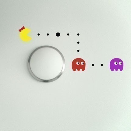 Ms Pacman, Blinky and Pinky Medium - Wall Decal