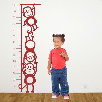Monkey Height Chart - Wall Decal