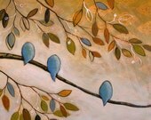 Three Bluebirds -- ACEO - Signed Art Card Print