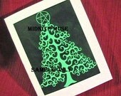 A Gothic Alternative Christmas Card- Original Design- Twisted Tree