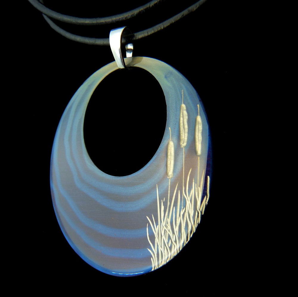 MARSH PENDANT in BLUE. Designer Fashion Jewelry by The Rave N Iron