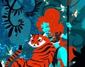 Lady of the Tiger poster print