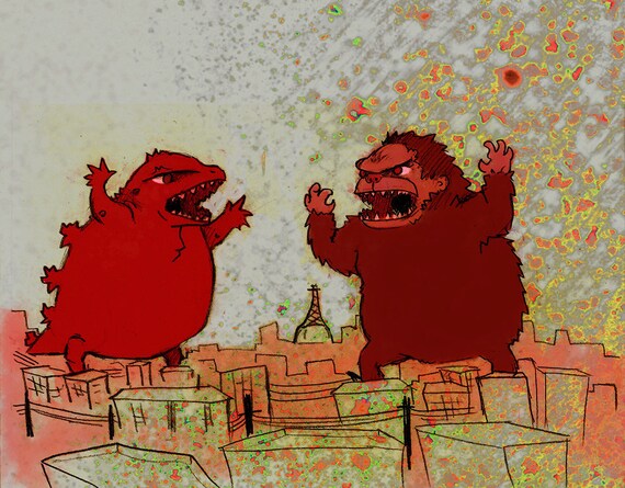 Old Friends Monster print set