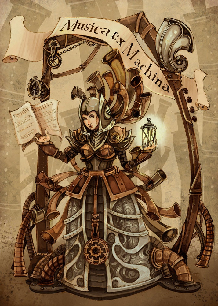 Musica ex Machina steampunk print