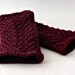 Knit Arm Warmers Oxblood Fingerless Gloves Wrist Warmers Fingerless Mittens Hand Warmers Gauntlets Burgundy Mini Cable