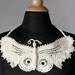 Crochet Necklace Statement Irish Crochet Lace Butterfly in Fine Thread